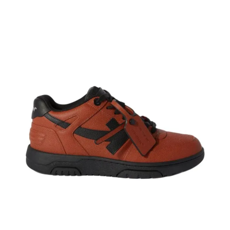 OFF WHITE Out Of Office 'OOO' Low Tops Basketball Leather-1
