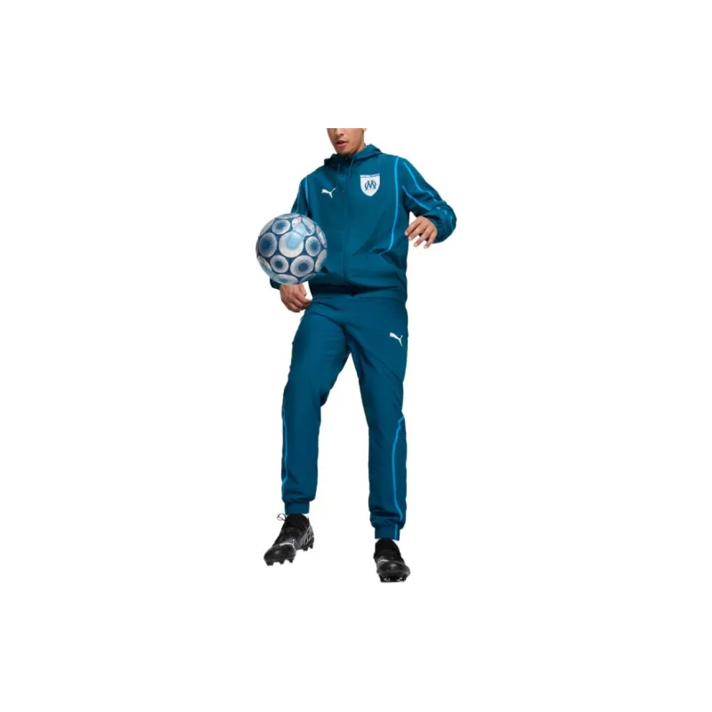 PUMA Olympique De MarseilleWOVEN Pre-match Jacket Jacket Men's Dark Blue-2