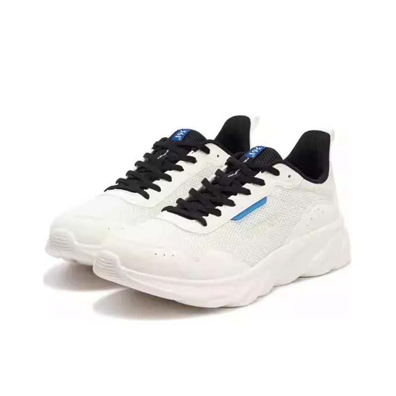 361° Anti Slip Wear Resistant Low Top Casual Running Shoes Men's White Blue-2