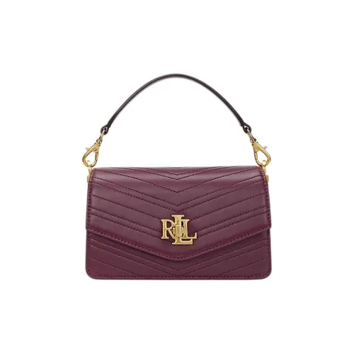 Ralph Lauren Sheepskin One Shoulder Handbags Small Size Women's Black Purple