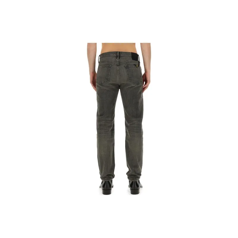 TOM FORD Logo Patch Straight Leg Jeans-1