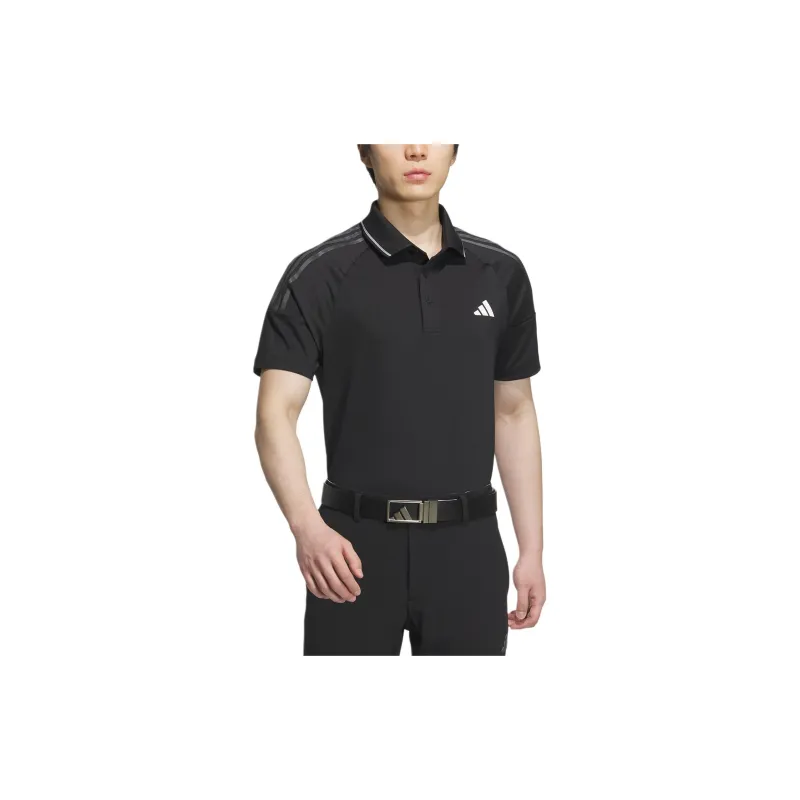 Adidas 3 STRIPES AEROREADY Polo Shirt Men's Black-2