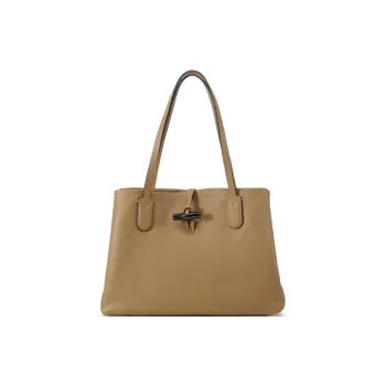LONGCHAMP Cow Leather Handbag Women's Sand Dune