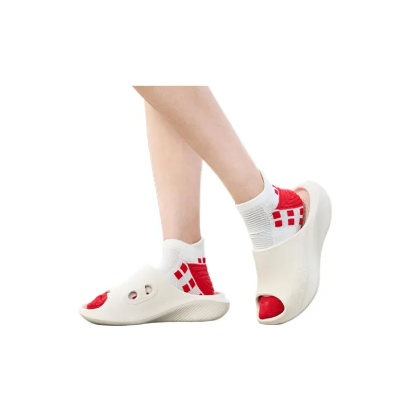 QIAODAN x QIANGFENGCHUIFU,LIANMINGKUAN No Show Socks Unisex Tomato Red-2
