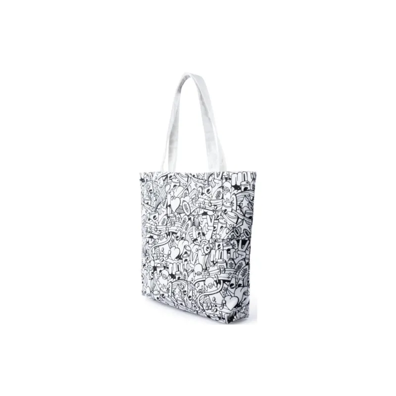 Pepsi Canvas Tote Bag Shopping Bag Canvas Bag Shoulder Bag Regular Unisex Black White-1