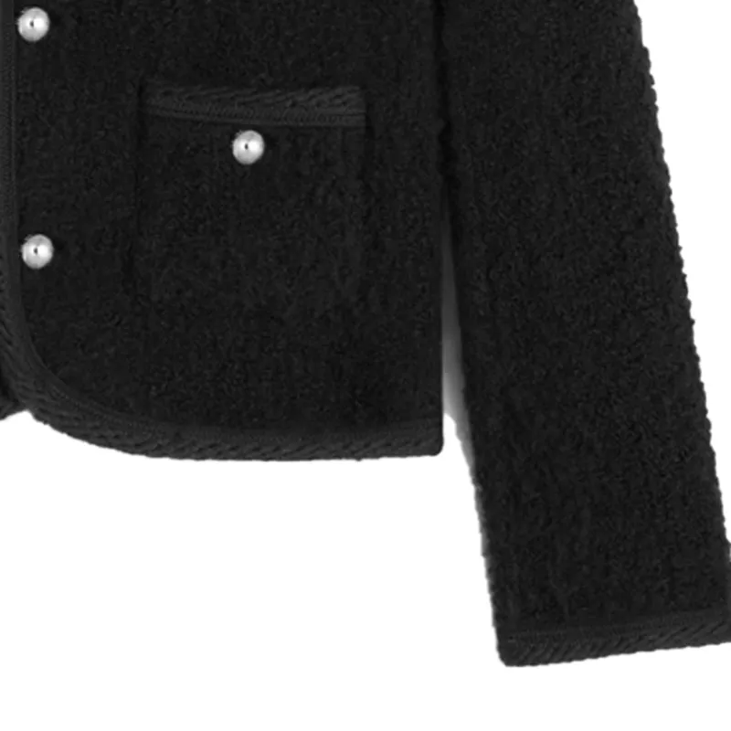 CELINE Buttoned Crewneck Jacket-5