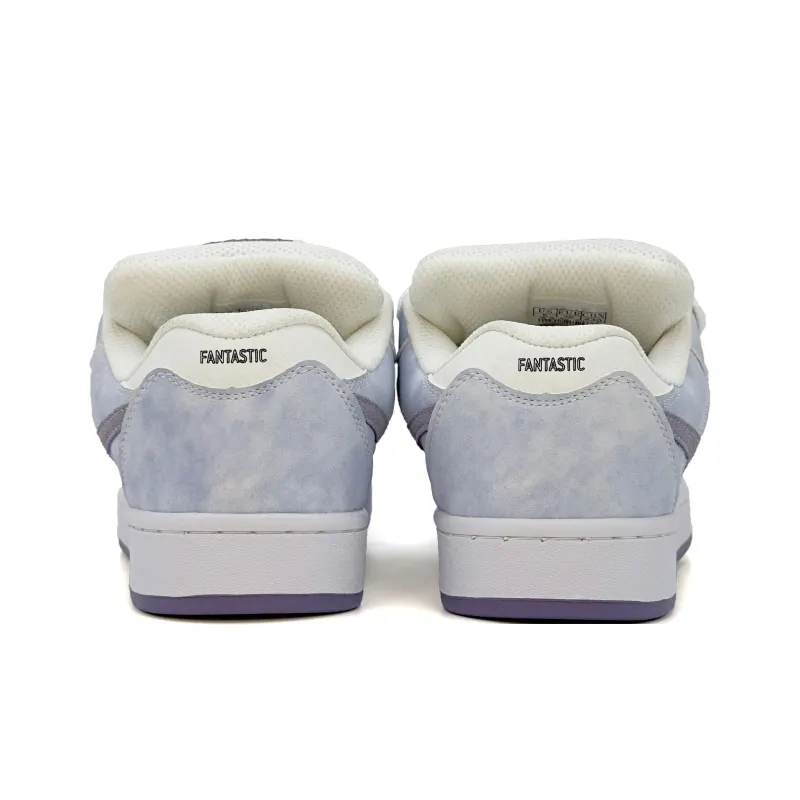 FANTASTIC XBOX Abrasion Resistant Low Top Skateboard Shoes Women's Yellow Blue-9