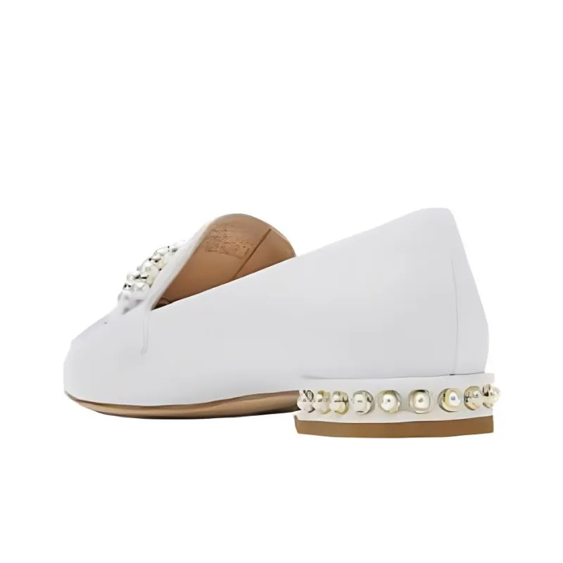 Stuart Weitzman/SW Joelle Pearl Loafers Women's White-3