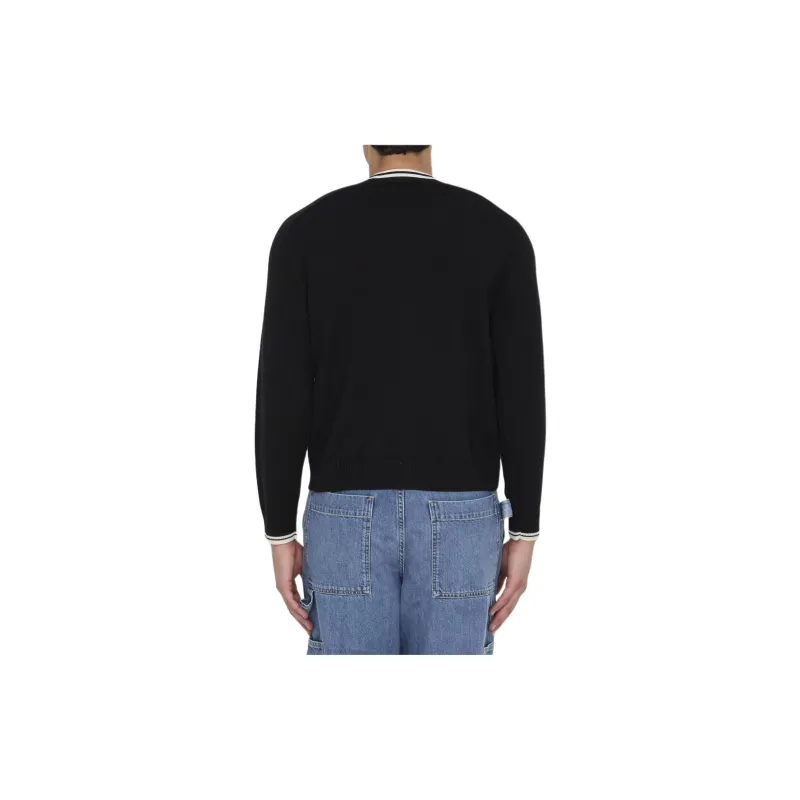CELINE Triomphe Cardigan In Wool-3