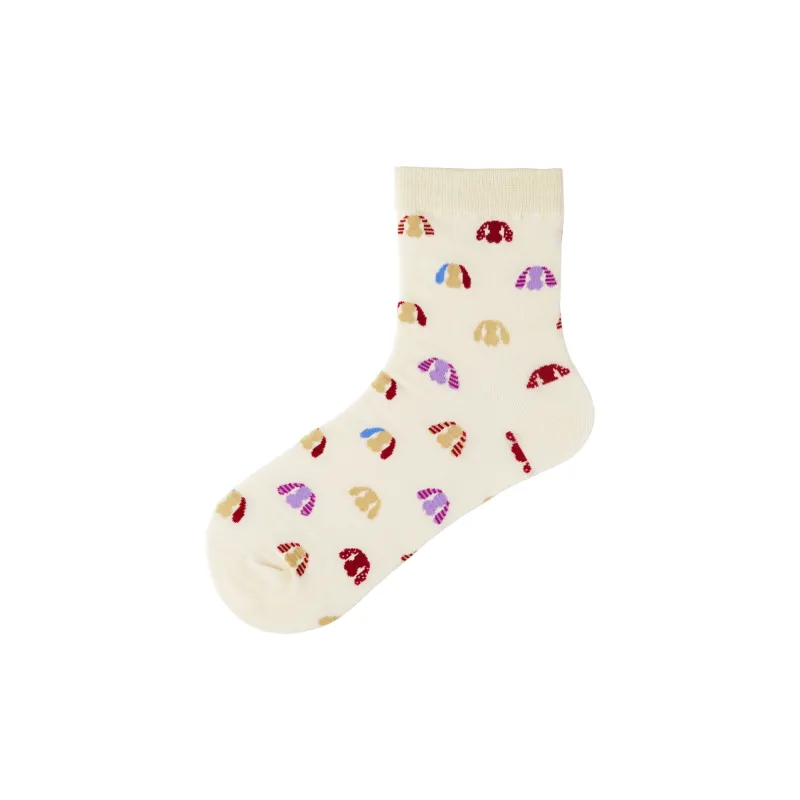 Montecto&Capsule Mid Calf Socks Unisex 4 Pack Combo Set-5
