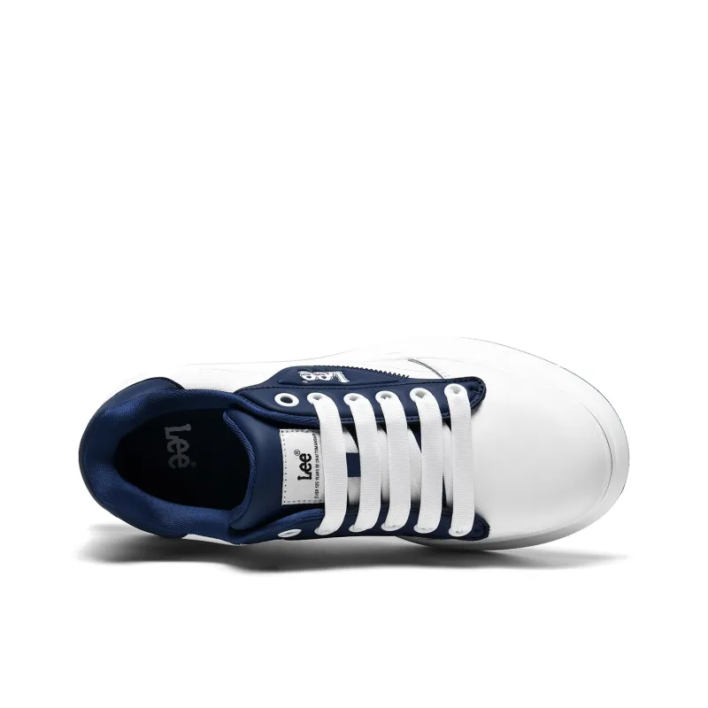 Lee Versatile Trendy, White Sneakers, Classic Fashion Commute Low Top Height Increasing Skateboard Shoes Men's-34