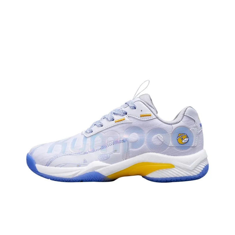 KUMPOO Badminton Shoes Unisex Low Top White/Blue Color-1