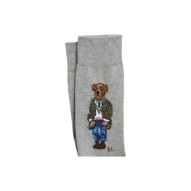 Polo Ralph Lauren SS24 Knee-High Socks Men's 1 Pack Heather Gray-1
