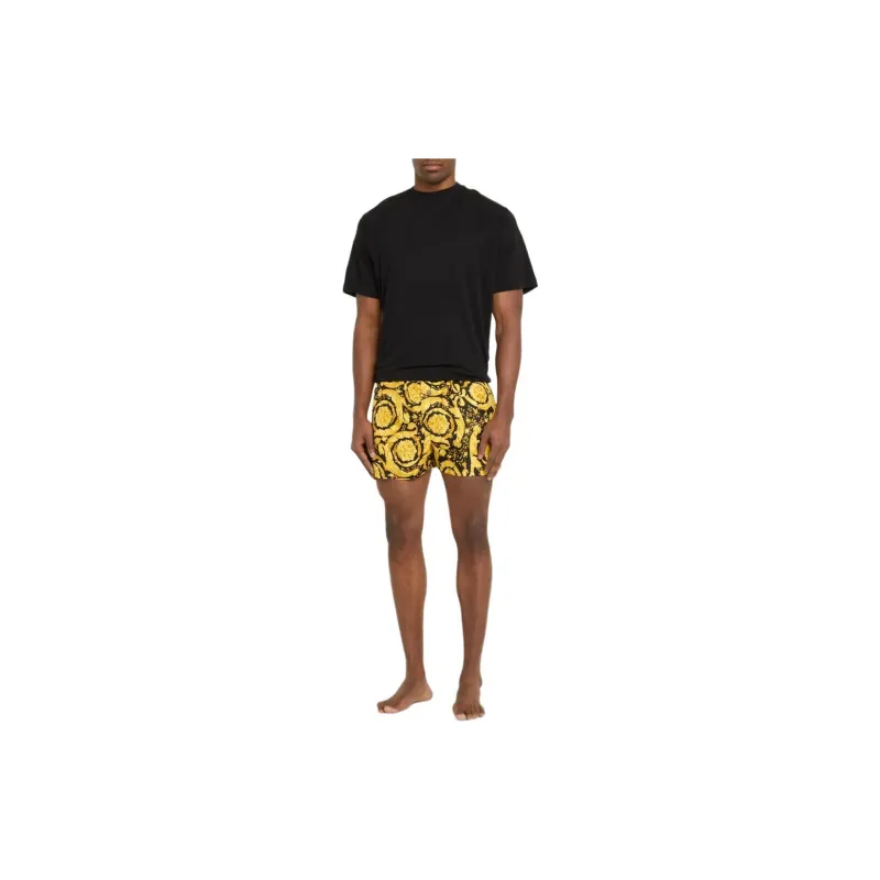 VERSACE Barocco print Silk Shorts-2