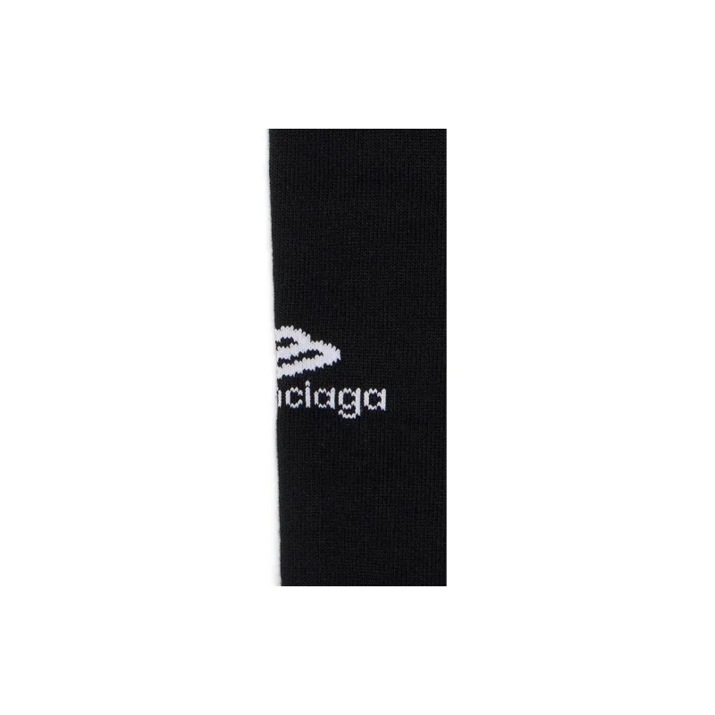 Balenciaga Soccer Knee-High Socks Men's 1 Pack Black-3