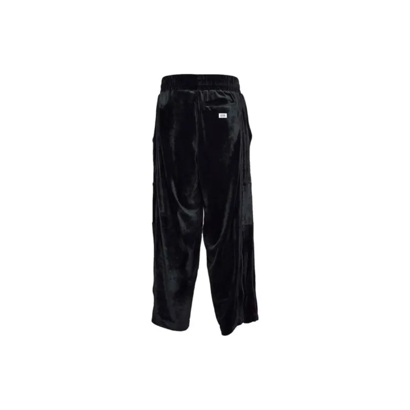 GCDS Logo Embroidered Velvet Trousers-1