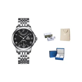 EBOHR Master Collection Automatic Mechanical Movement Stainless Steel Strap Watch Men's Watches Black Dial