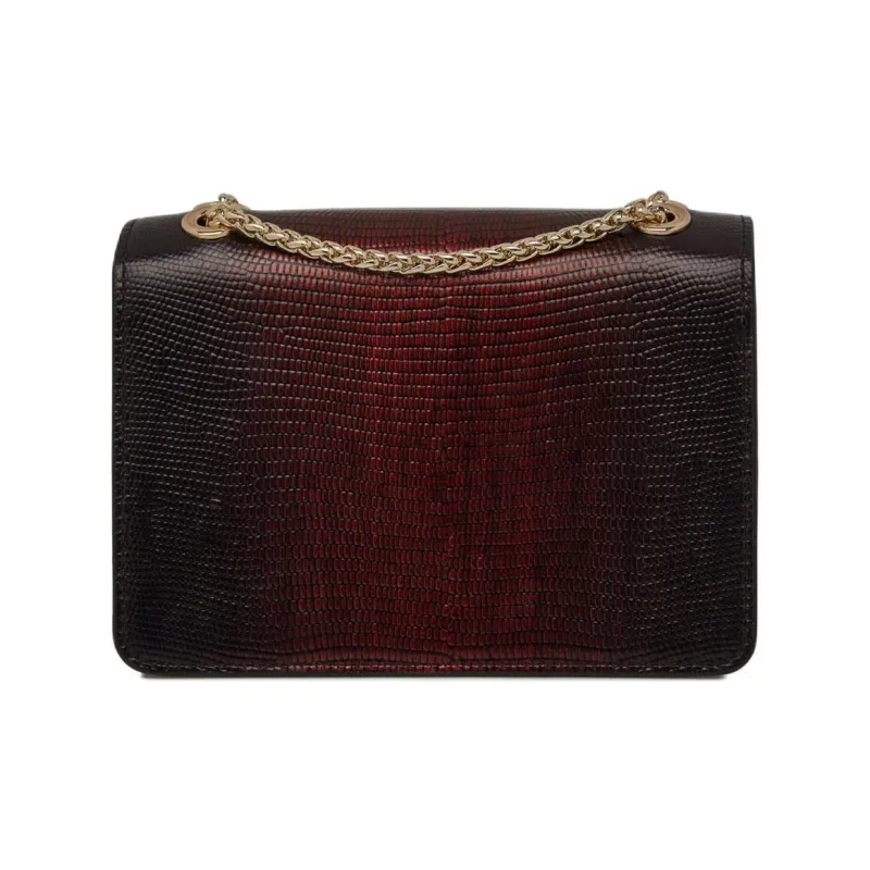 Strathberry Smooth Calf Leather Shoulder Bag Crossbody Bag Mini Women's Deep Red & Black-2