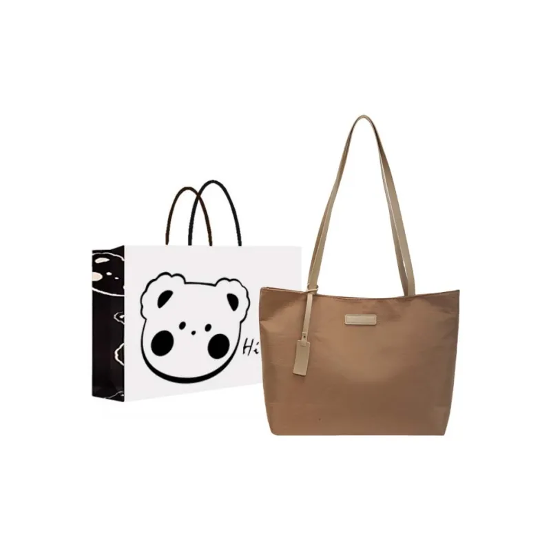 NX DOUGHNUT Fabric Shoulder Bag Regular Women's Black/Khaki-7