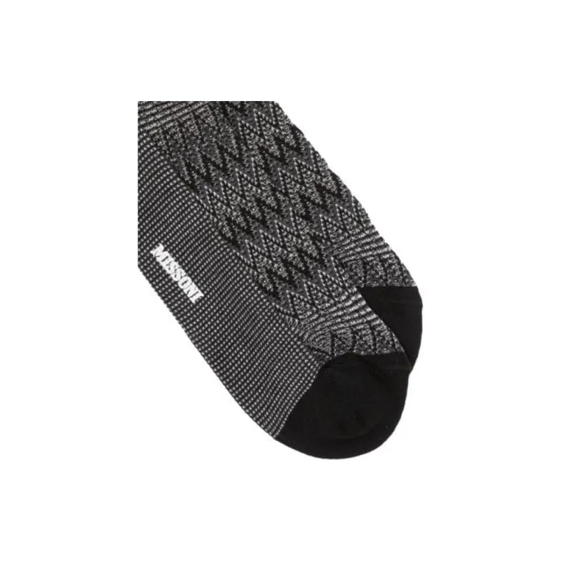 MISSONI Mid-Calf Socks Men's 1 Pack Black-4