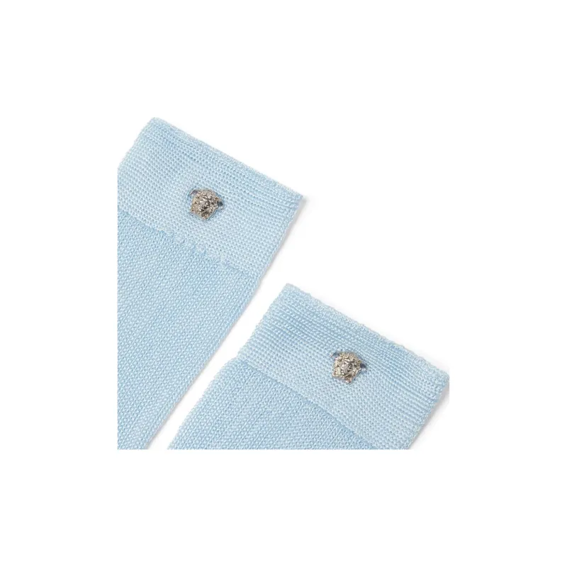 VERSACE SS24 Mid-Calf Socks Women's 1 Pack Light Blue-5