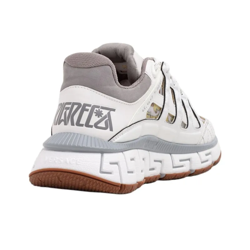 VERSACE Trigreca White Grey Barocco Print Women's-3