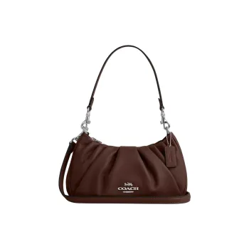 COACH Teri Smooth Leather Crossbody Handbag, Shoulder Bag Medium Size Women's Maple