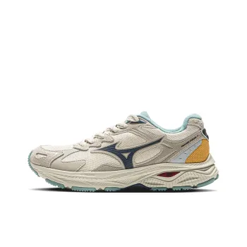 Mizuno Racer S 2.0 Running Shoes Unisex Low Top Oyster Gray/Deep Sea Blue/Yellow