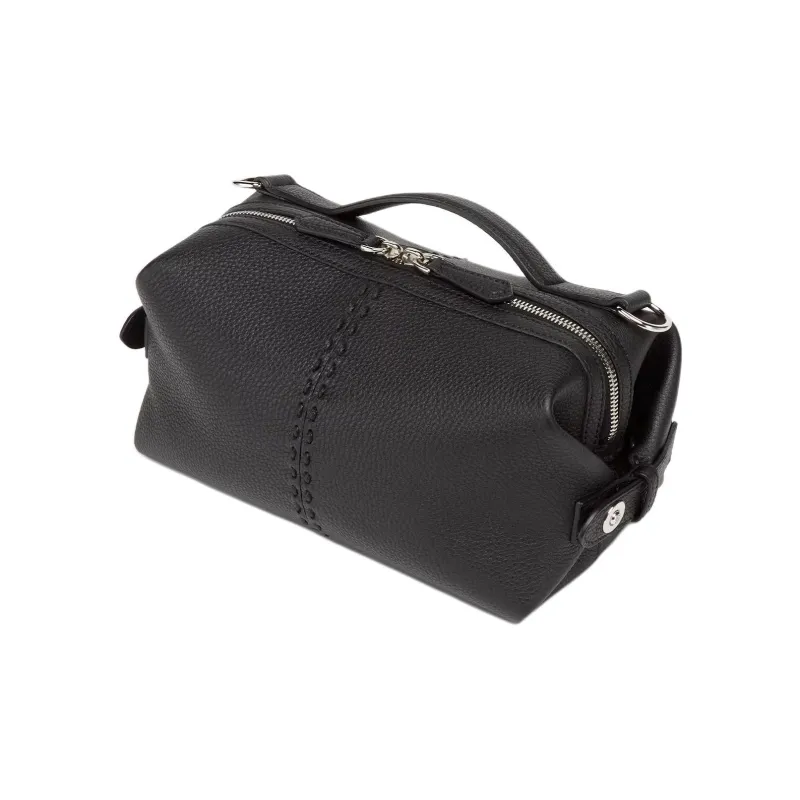 FENDI Calfskin Shoulder Bag Crossbody Bag Small Size Men's Black-2