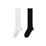 [Calf Socks 2 Pack]White+Black