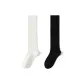 [Calf Socks 2 Pack]White+Black