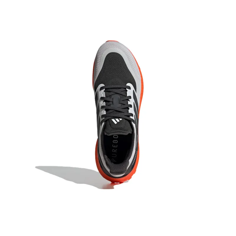 Adidas PUREBOOST 5 Anti Slip Wear Resistant Low Top Running Shoes Unisex Gray Orange-3