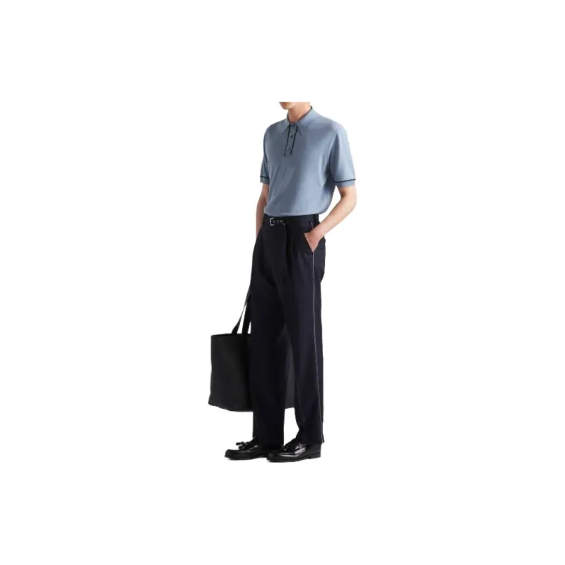 PRADA Polo Shirts Men Blue-1