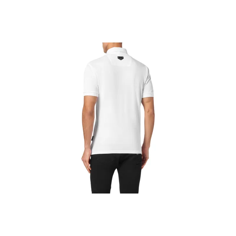 PHILIPP PLEIN Skull&Bones print Cotton Polo Shirt-3