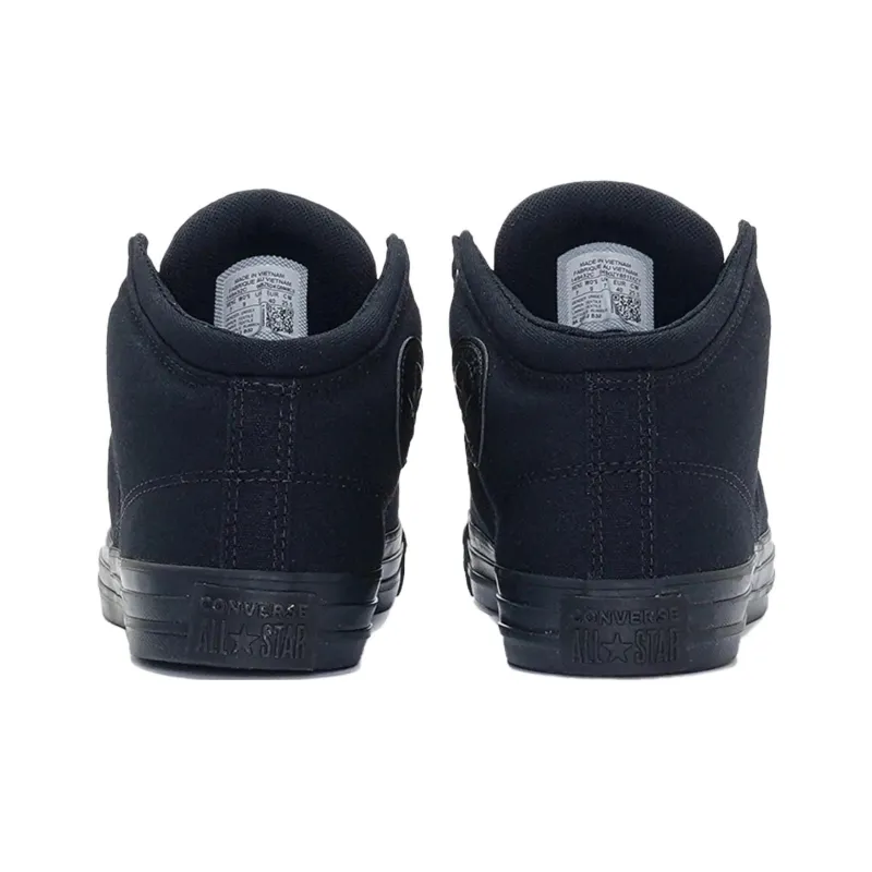 Converse Chuck Taylor All Star Anti Slip Wear Resistant Mid Top Canvas Shoes Unisex Black-4