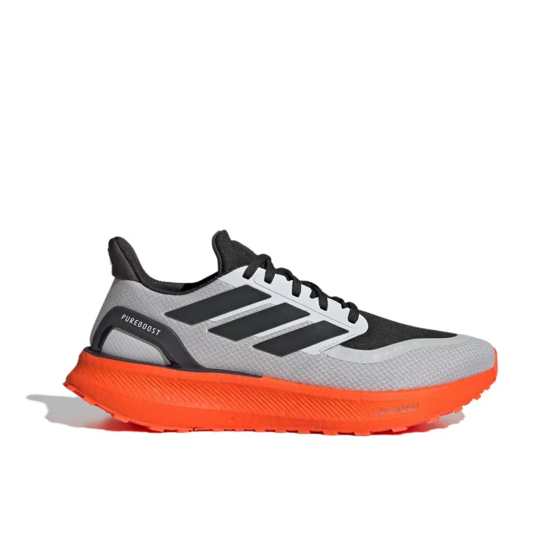 Adidas PUREBOOST 5 Anti Slip Wear Resistant Low Top Running Shoes Unisex Gray Orange-2
