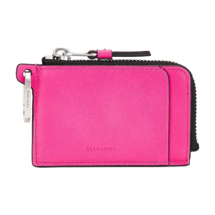 ALLSAINTS Cow Leather Wallet Women's Bright Pink-0