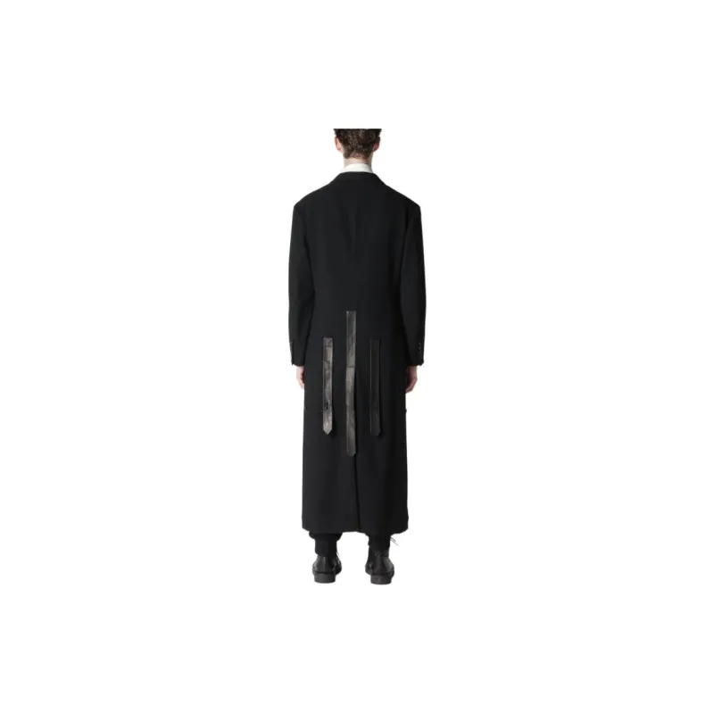 Yohji Yamamoto Button-Up Straight Hem Coat-4