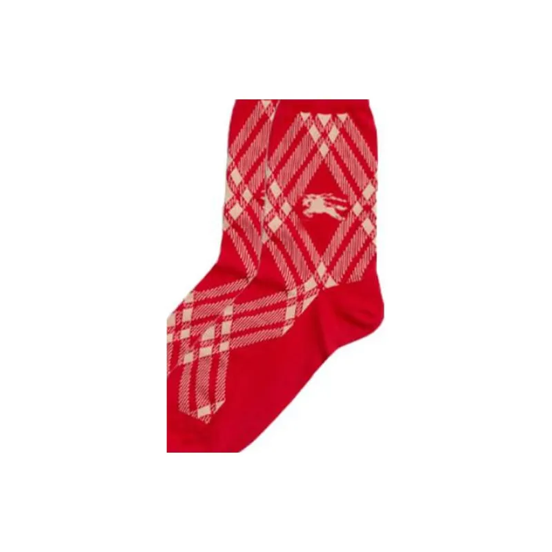 Burberry Mid-Calf Socks Men's Red-2