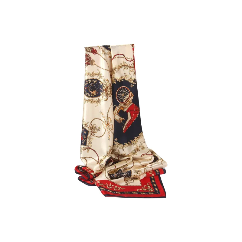 Shanghai Story 100% Mulberry Silk Scarves Women's Blue White, Gift Box Set-26