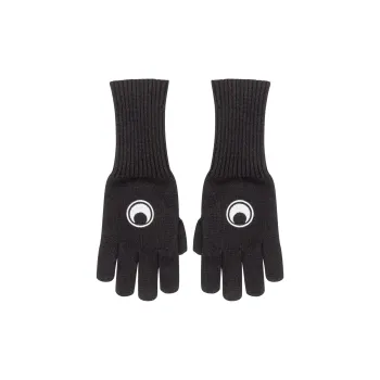 Marine Serre Logo Embroidered Full Finger Gloves