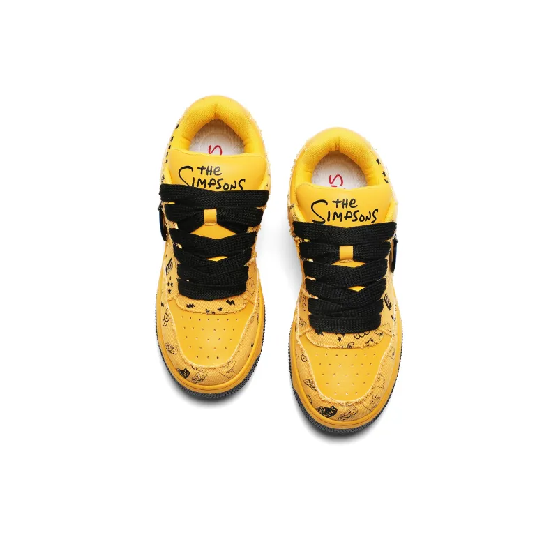 The Simpsons Skateboard Shoes Unisex Low Top Yellow/Beige/Black-19