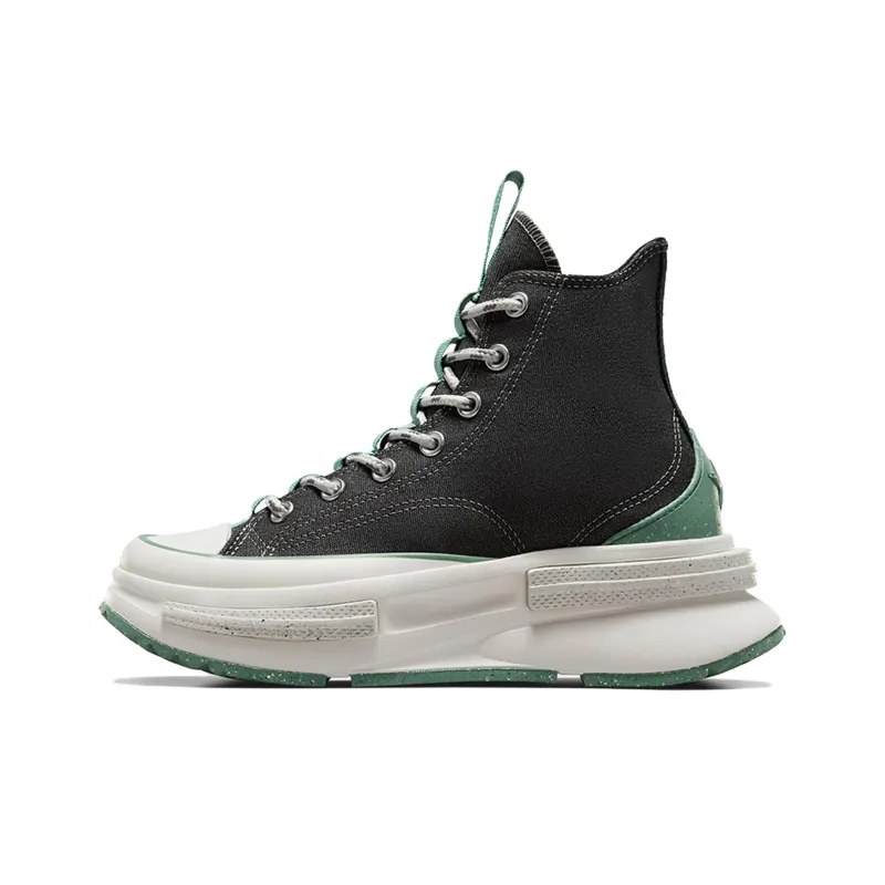 Converse Run Star Legacy Anti Slip Wear Resistant High Top Canvas Shoes Unisex Black Green-0