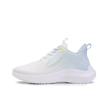 Warrior Anti-Slip Wear-Resistant Low-Top Running Shoes Women's White Blue