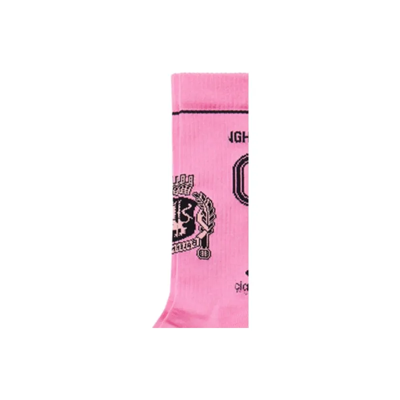 Balenciaga Soccer SS24 Mid-Calf Socks Men's 1 Pack Pink-4