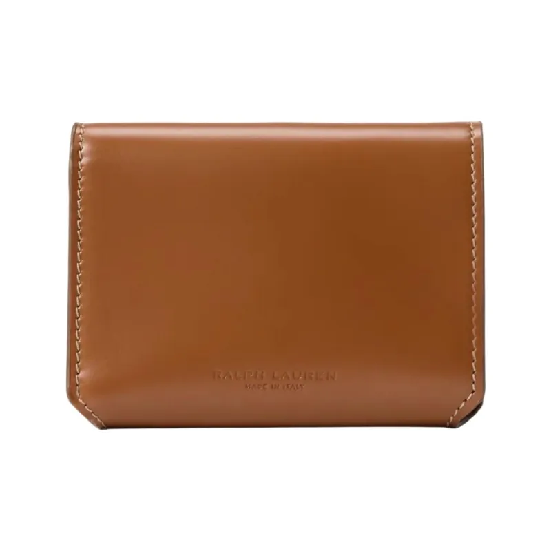 Ralph Lauren Grained Calfskin Wallet Small Size Women's Gold-1