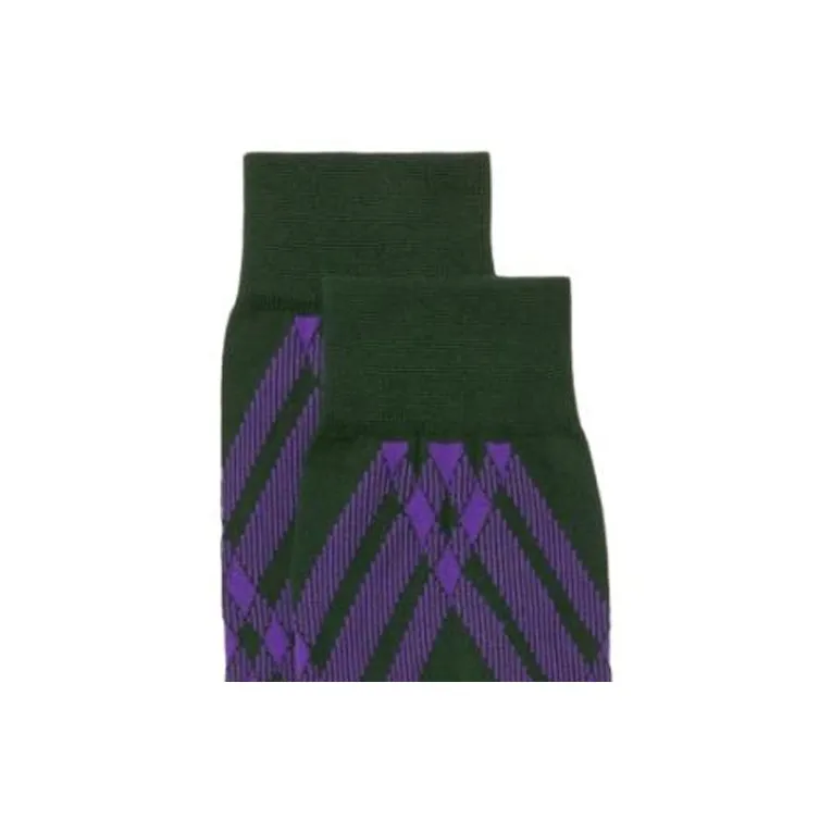 Burberry FW23 Knee-High Socks Men's 1 Pack Multicolor-2