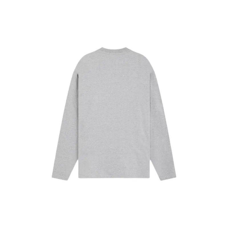 WE11DONE Drop Shoulder Sleeve T Shirt Unisex Gray-1