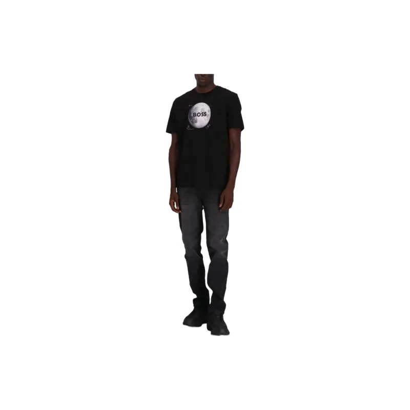 HUGO BOSS Moon print Cotton T shirt-2