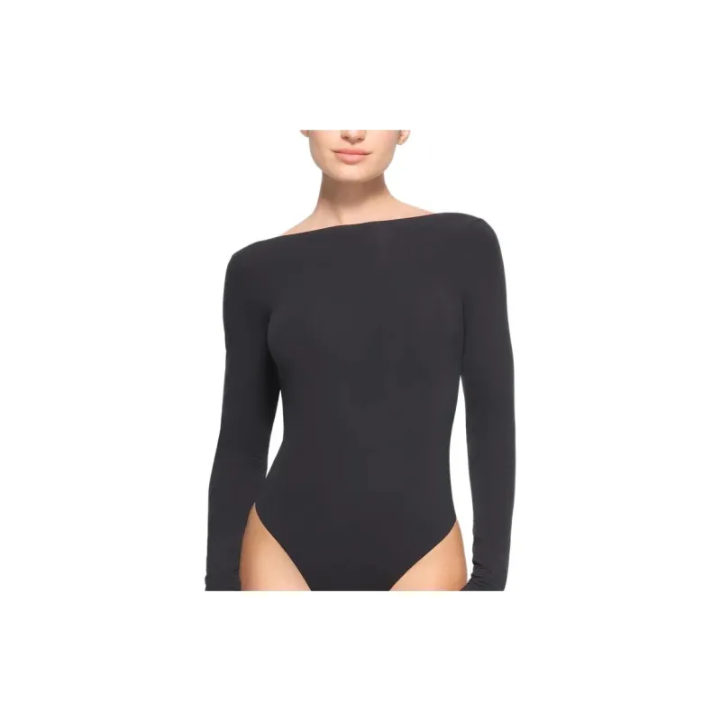 Skims Swim Long Sleeve One Piece Onyx-1